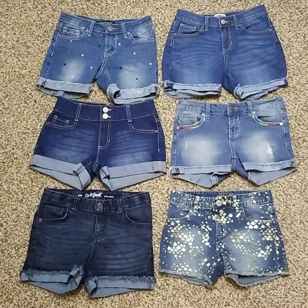 Jean shorts lot girls size 10-12